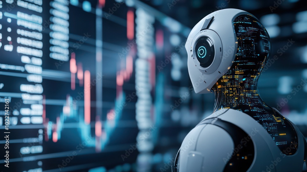 Investors illustrated leveraging AI technology to enhance decision-making and increase efficiency in financial markets, illustrations