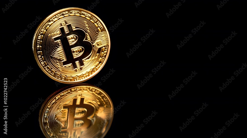 Bitcoin, copy space for text
Bitcoin, copy space for text