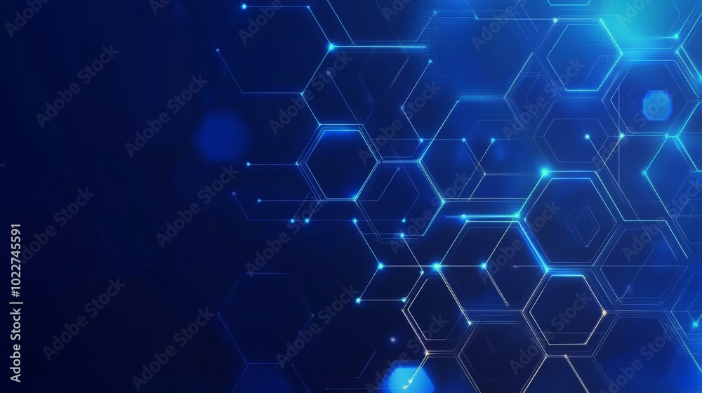 Tech lines and dots forming a digital connection background with hexagonal grid. Tech lines and dots forming a digital connection background with hexagonal grid.