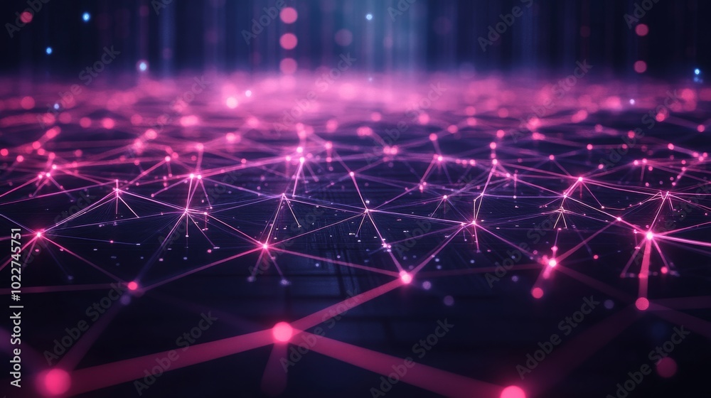 Tech lines and dots forming a digital connection background with hexagonal grid. Tech lines and dots forming a digital connection background with hexagonal grid.