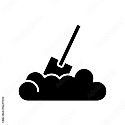 digging glyph icon