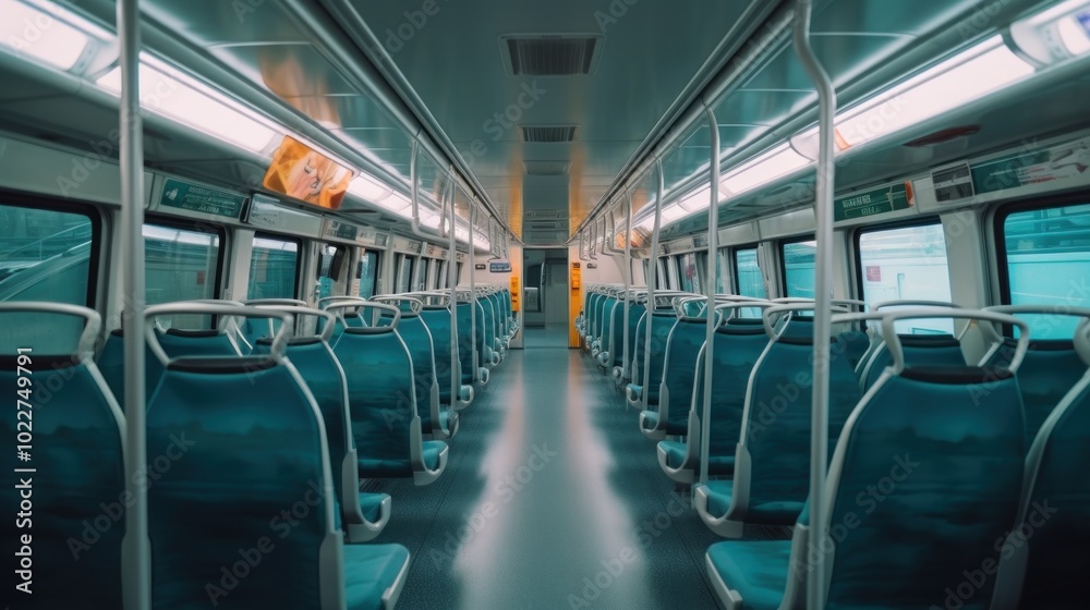 Empty Train Carriage Interior Empty Train Carriage Interior