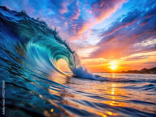 Serene Ocean Wave Background with Gentle Ripples and Tranquil Blue Tones for Relaxation and Calmness