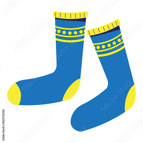 blue and yellow socks winter wear