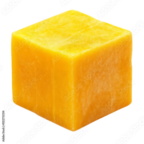 Mango cube isolated on white background, full depth of field