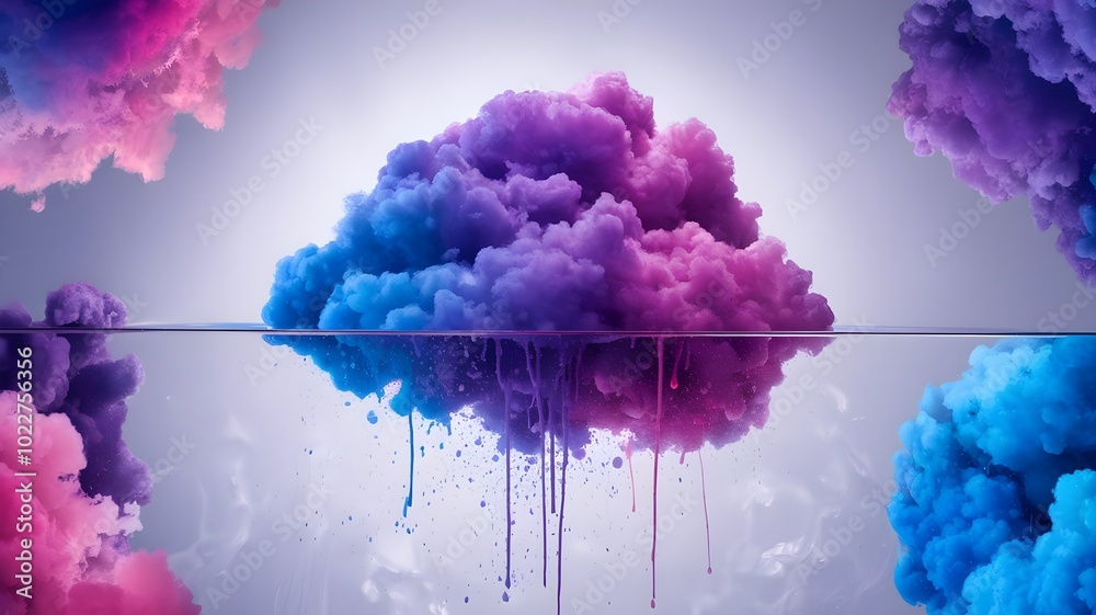Fototapeta premium Colorful smoke art on a dark background