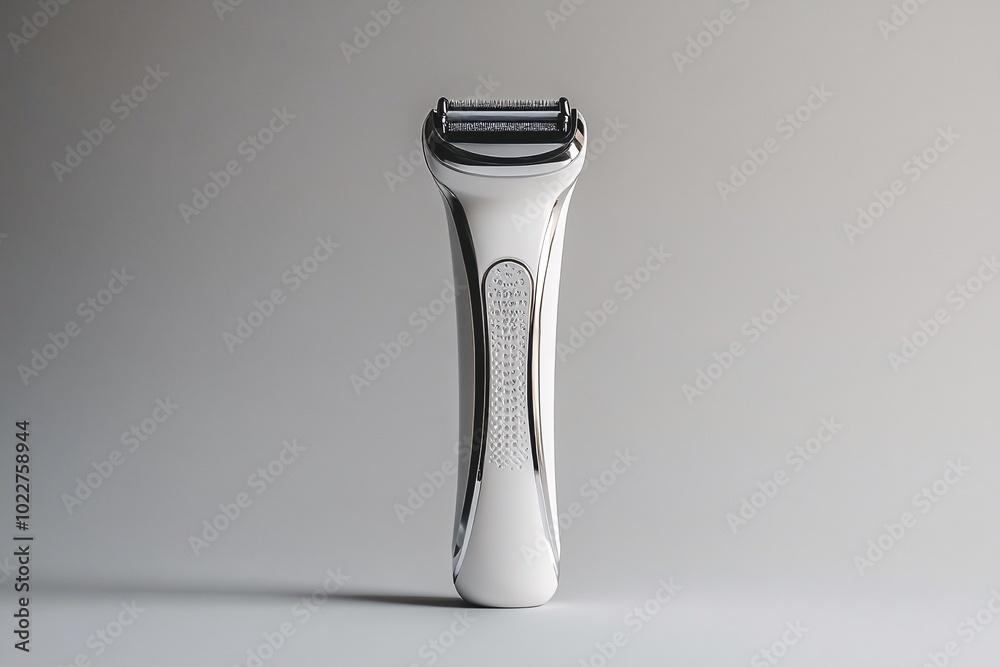 A sleek, modern razor designed for a smooth shaving experience, featuring an ergonomic handle and a multi-blade system. A sleek, modern razor designed for a smooth shaving experience, featuring an ergonomic handle and a multi-blade system.