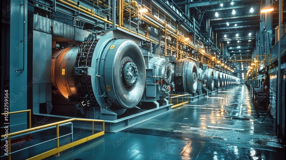 Power unit at a nuclear power plant. Power unit at a nuclear power plant.