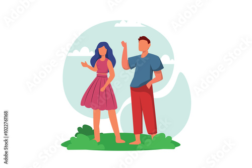 Weekend Activity Flat Design Illustration