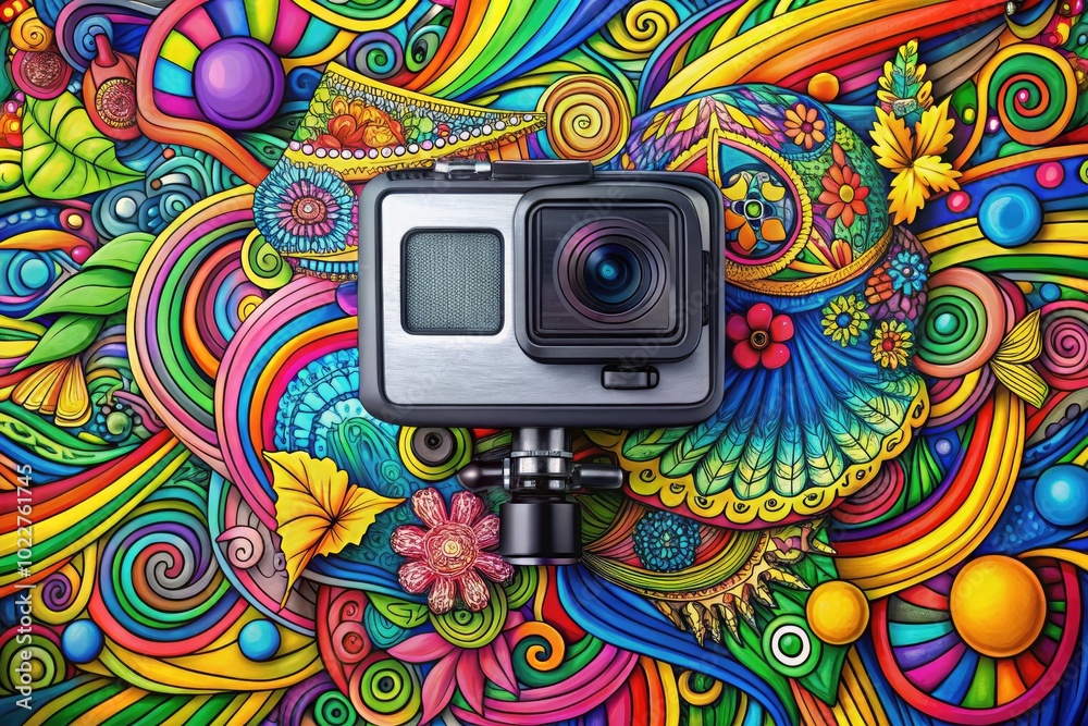 Obraz premium Simple and Creative Doodle Art Designs for Relaxation and Inspiration in a Colorful Style