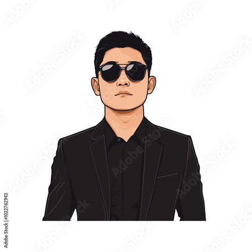 business man with glasess