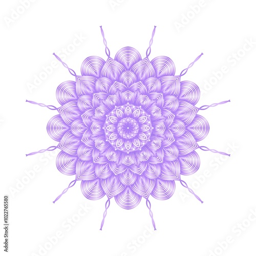 Easy Mandala Vector for Coloring Book photo