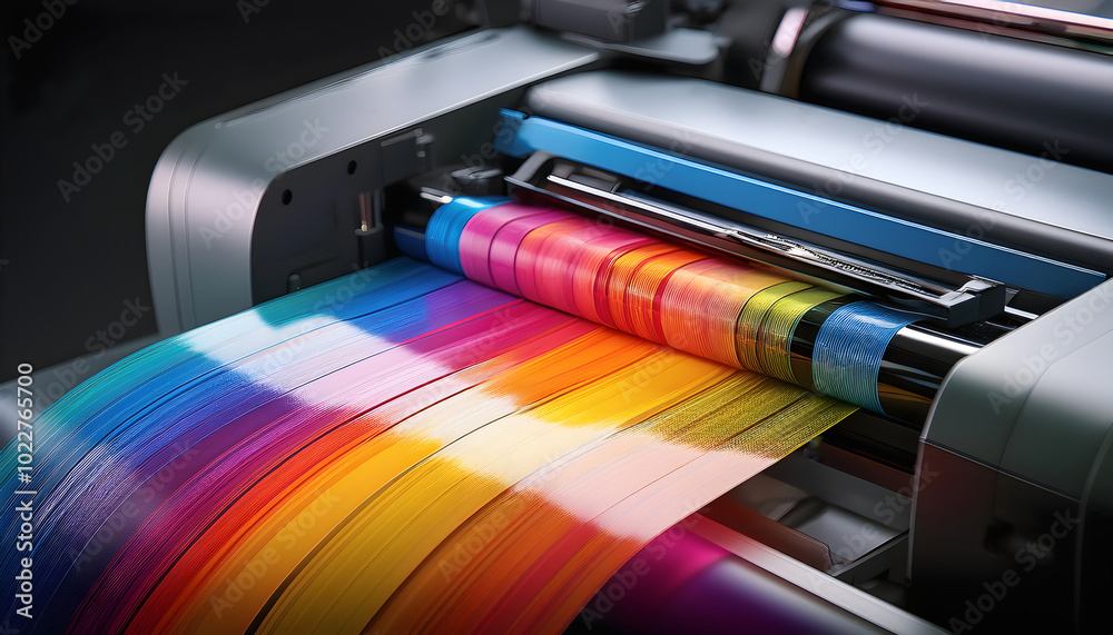 Colorful Ink Flow in Printing Technology Colorful Ink Flow in Printing Technology