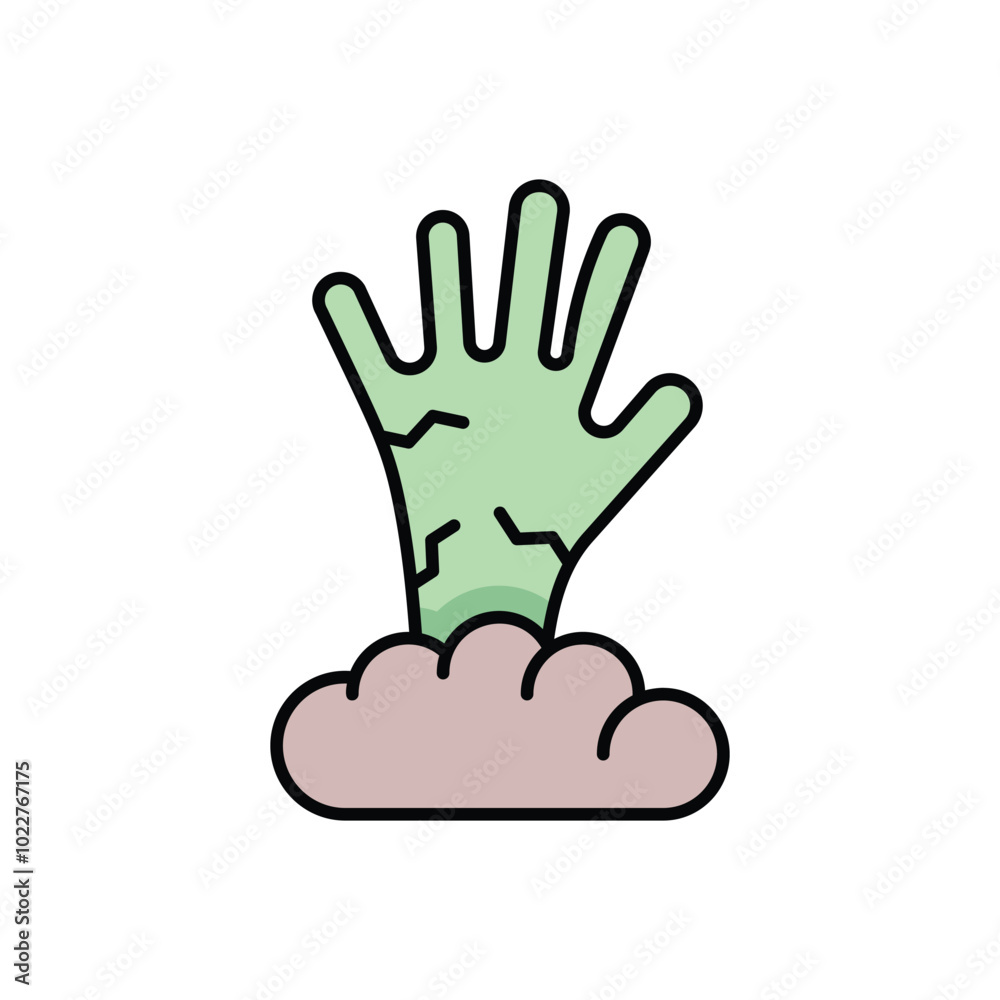 Obraz premium Zombie Hand vector icon
