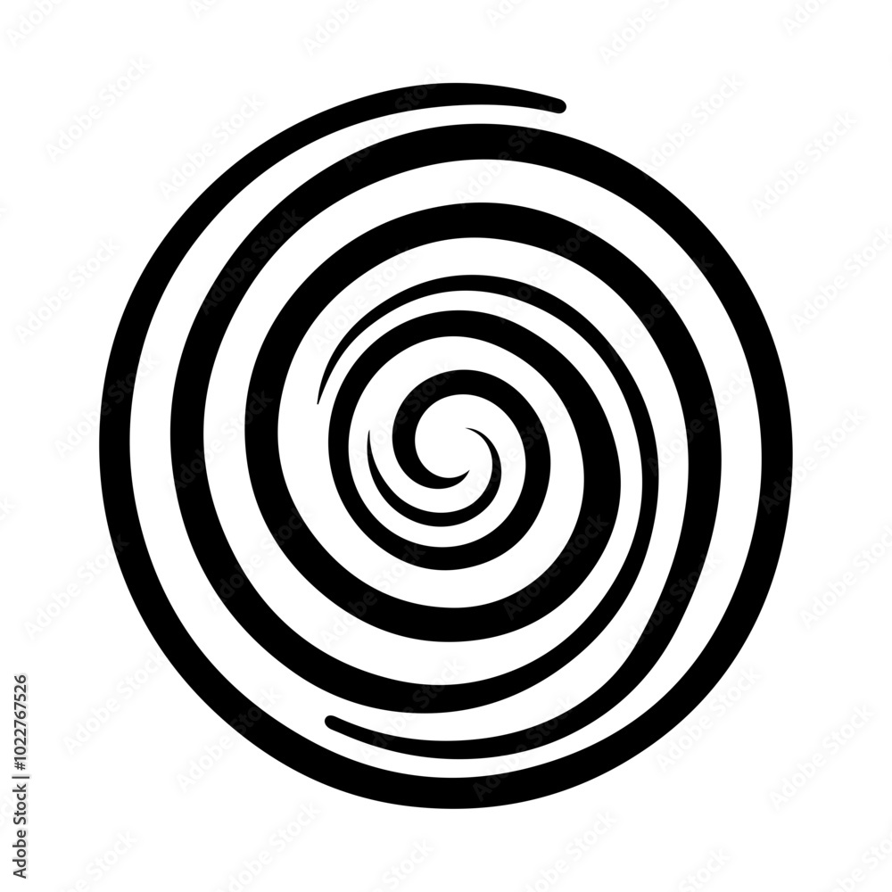 Black abstract swirl or spiral element icon Black abstract swirl or spiral element icon