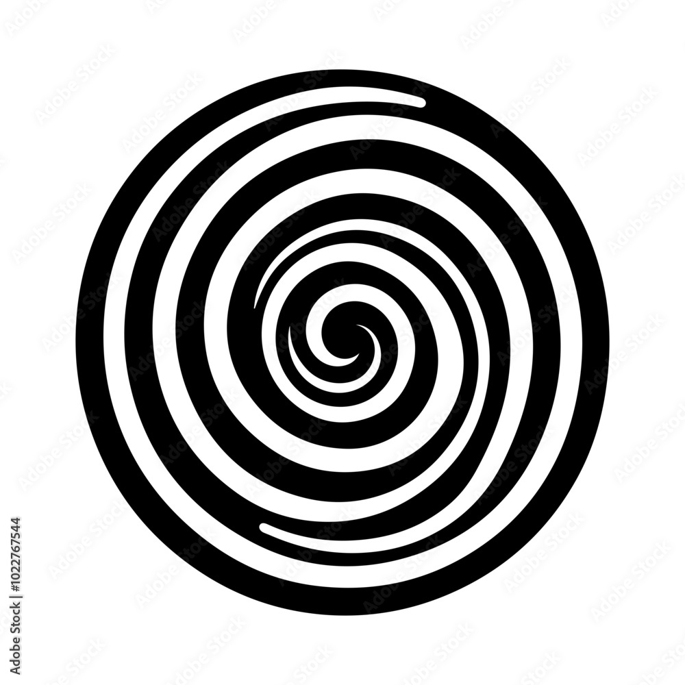 Black abstract swirl or spiral element icon Black abstract swirl or spiral element icon