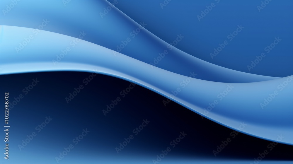 Fototapeta premium Abstract 3d rendering of a blue modern geometric background. Neural network ai generated art