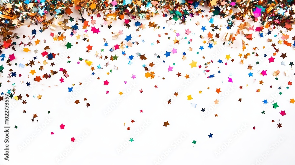 Vibrant New Year's Eve Double Border Featuring Colorful Confetti and Festive Decor Isolated on Clean White Background Vibrant New Year's Eve Double Border Featuring Colorful Confetti and Festive Decor Isolated on Clean White Background