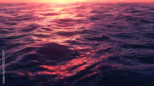 Colorful Reflections on Water Surface at Sunset