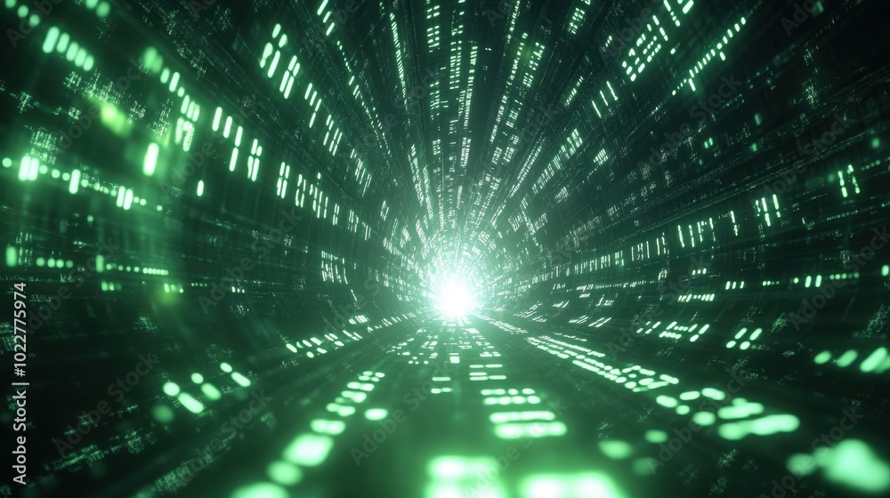 Green Abstract Digital Binary Code Background Green Abstract Digital Binary Code Background
