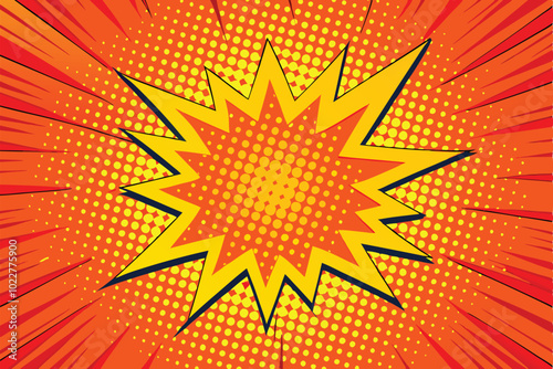 Comic Book Explosion Graphic Design Illustration