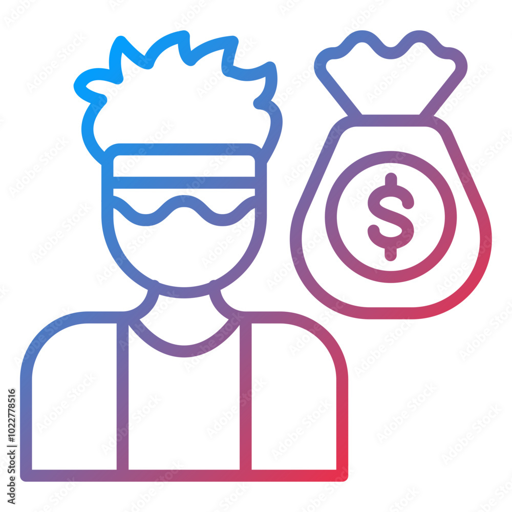 Burglary icon style Burglary icon style