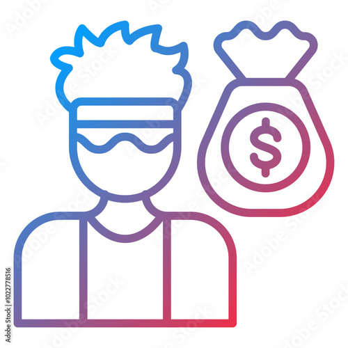 Burglary icon style