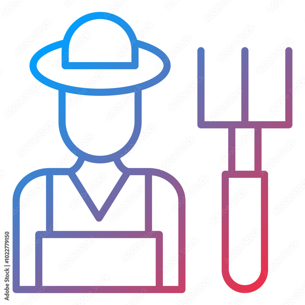 Farmer icon style Farmer icon style
