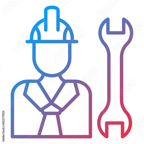 Construction Worker icon style