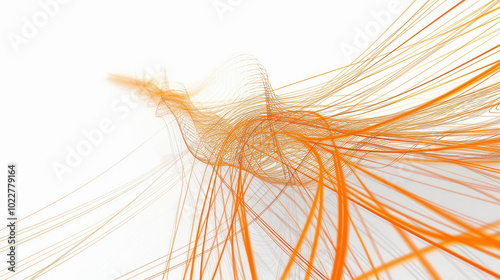 The orange and white line is curvy and long