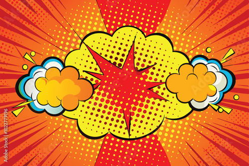 Comic Book Explosion Graphic Design Illustration