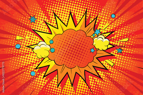 Comic Book Explosion Starburst Design