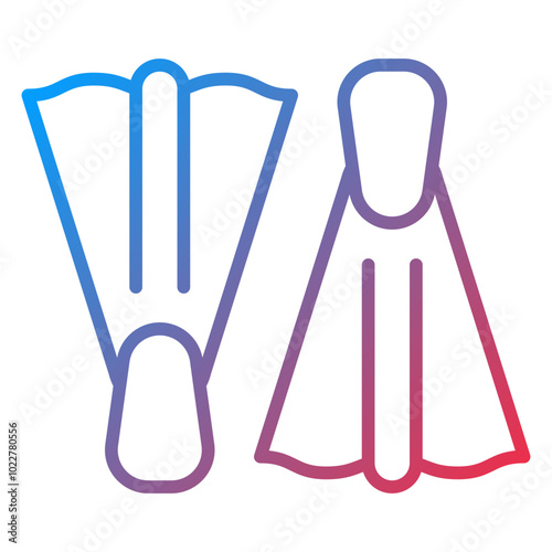 Diving Flippers icon style