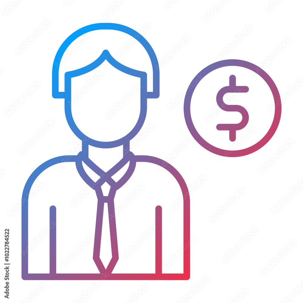 Obraz premium Male Croupier icon style