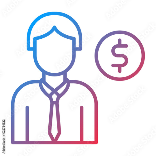 Male Croupier icon style