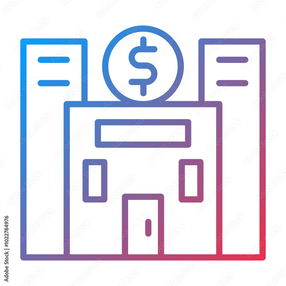 Financial Office icon style Financial Office icon style