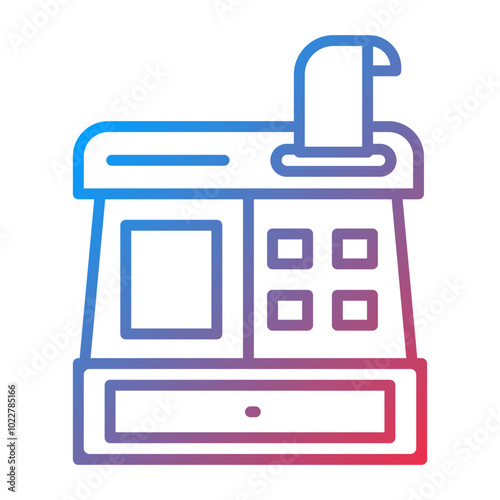 Cashier Machine icon style