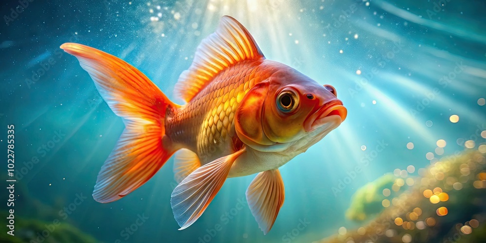 Stunning Close-Up of a Karp Fish Swimming Gracefully in Clear Water Under Natural Light Conditions Stunning Close-Up of a Karp Fish Swimming Gracefully in Clear Water Under Natural Light Conditions