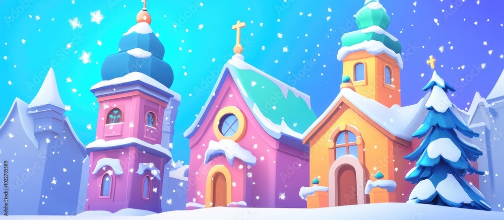 Closeup Of Latin Cathedral In Winter Lviv Closeup Of Latin Cathedral In Winter Lviv