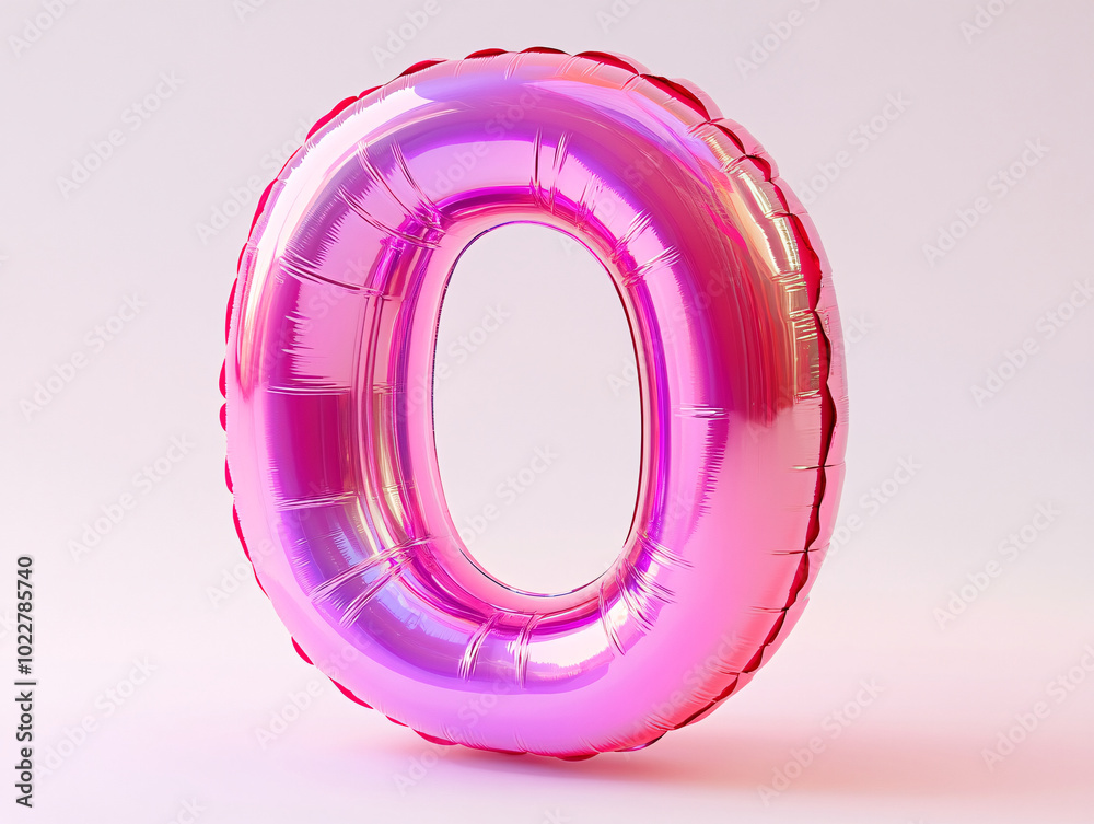 a large, inflatable number 0 in a vibrant shade of pink. a large, inflatable number 0 in a vibrant shade of pink.