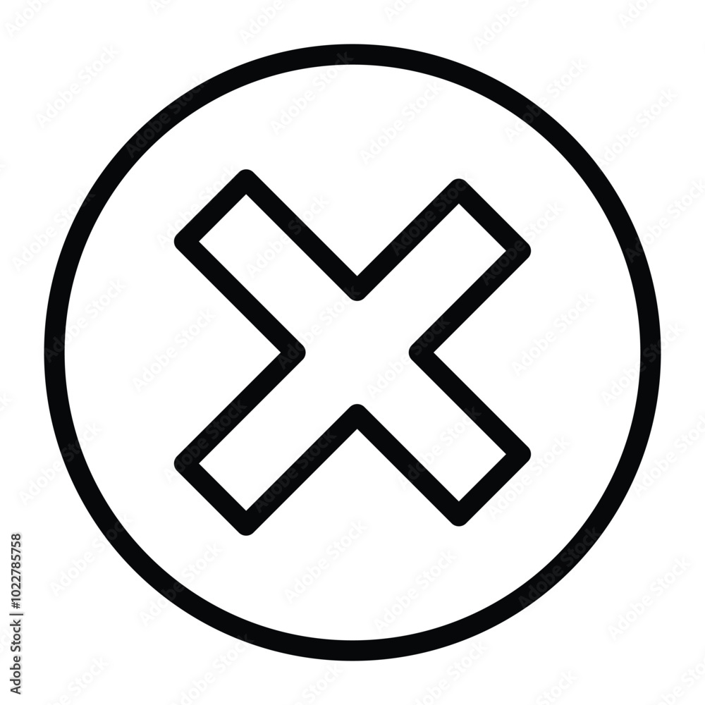 Obraz premium Block Icon Outline Style. Editable Stroke Icon.