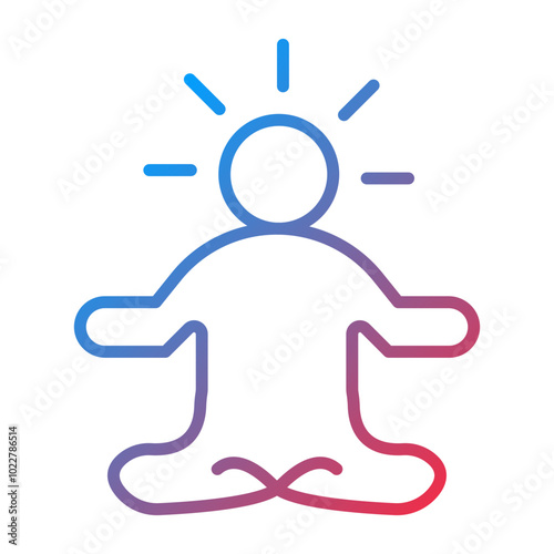 Meditation icon style