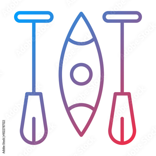 Kayaking icon style