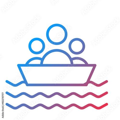 Rafting icon style