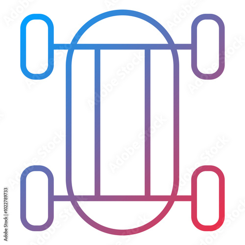 Skateboard icon style