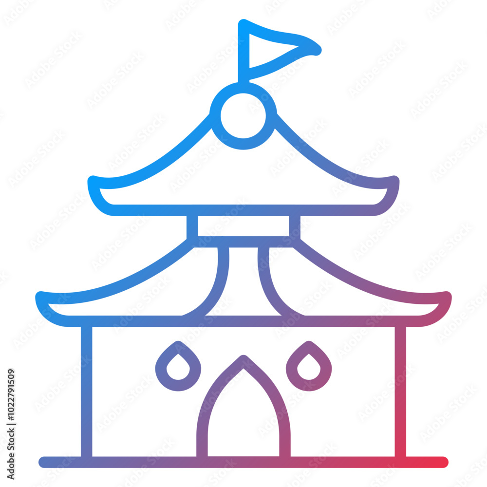 Temple icon style Temple icon style