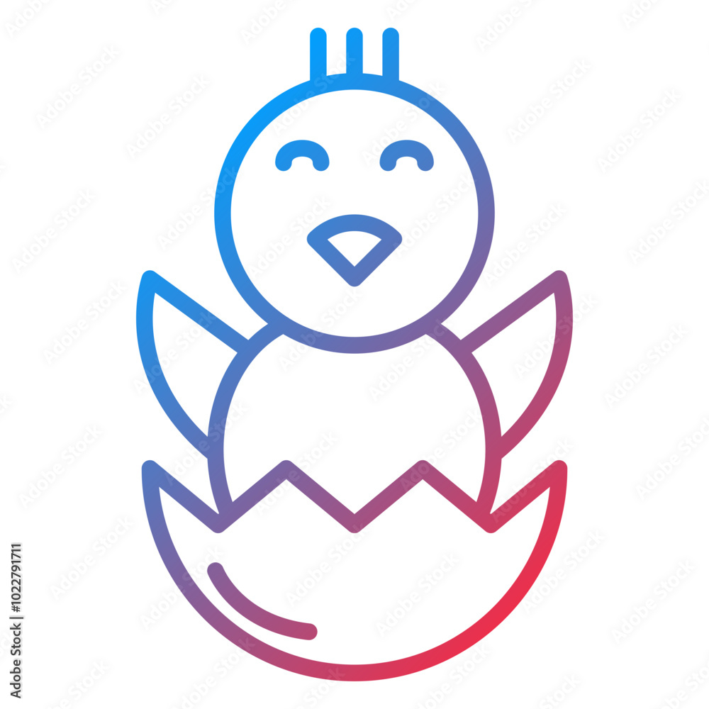 Hatching Chick icon style Hatching Chick icon style