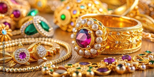 Stunning Gold Bling Jewelry Collection Showcasing Chic Rings, Necklaces, and Bracelets for Glamour