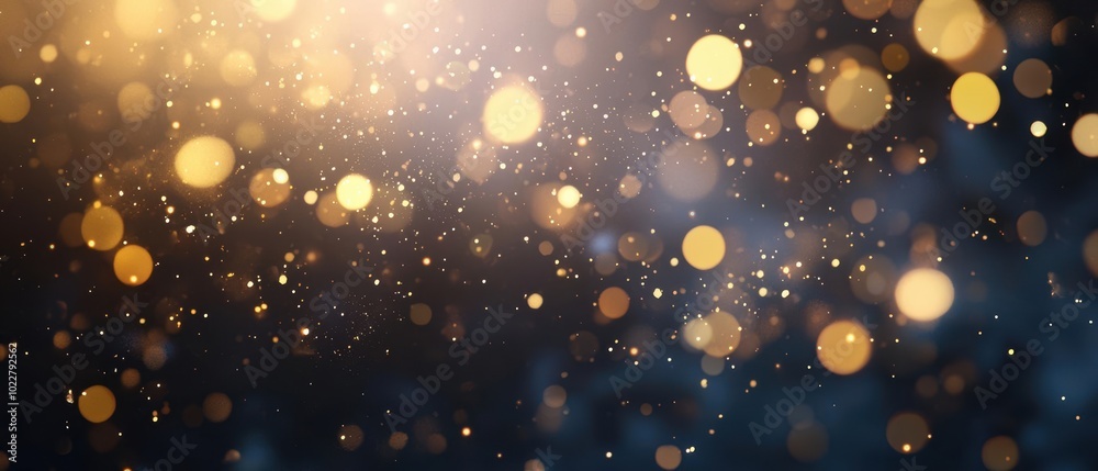 Beautiful golden bokeh lights on a dark background, perfect for festive or celebration themes. Beautiful golden bokeh lights on a dark background, perfect for festive or celebration themes.