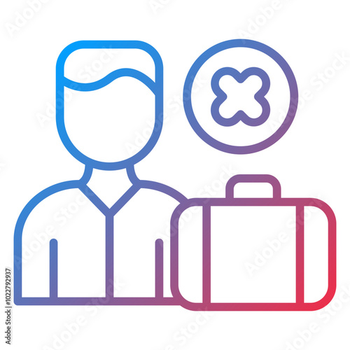Unemployed icon style